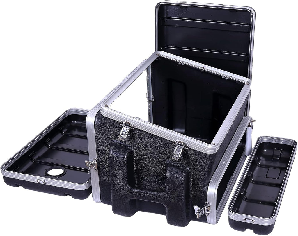 Crossrock Console rack case slant top 4U front and 6U rear(CRC6U4U6U), Console-6U/4U