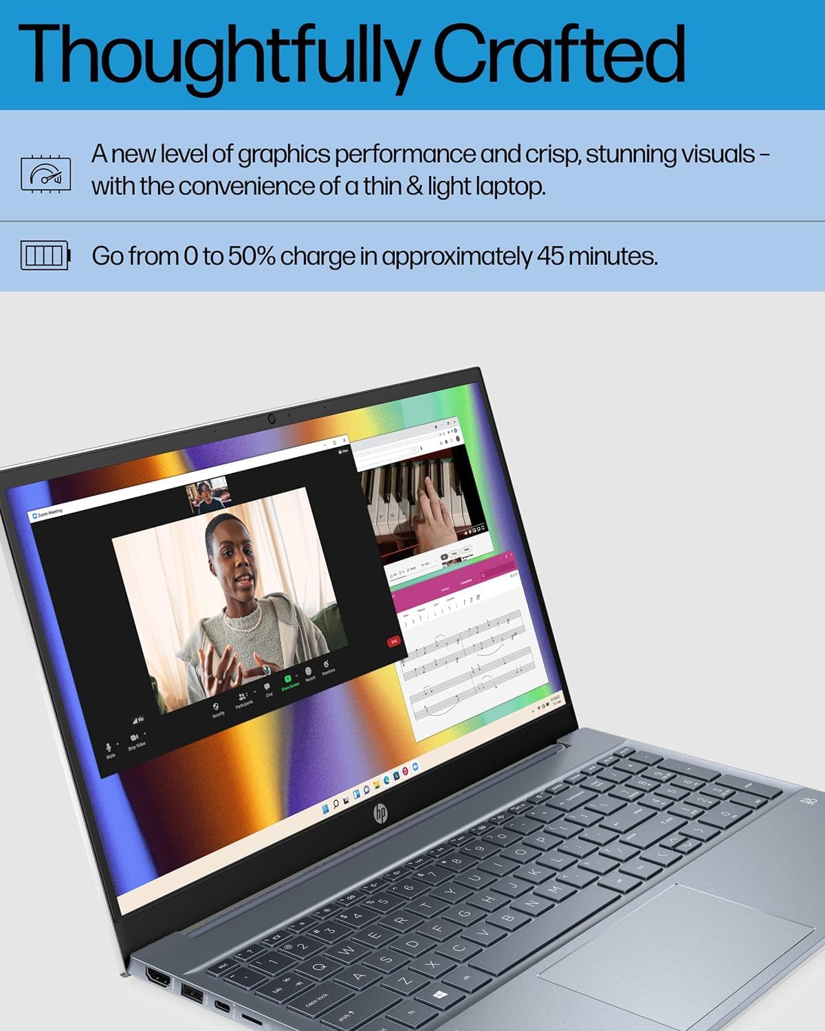 HP Pavilion 15 Laptop (15.6' FHD IPS, AMD Ryzen 5 5500U (Beats i7-1165G7), 16GB RAM, 512GB SSD) for Home & Business, Narrow-Bezel, BO Audio, Numeric Keypad, Webcam, Wi-Fi 6, Win 11 Pro, Blue