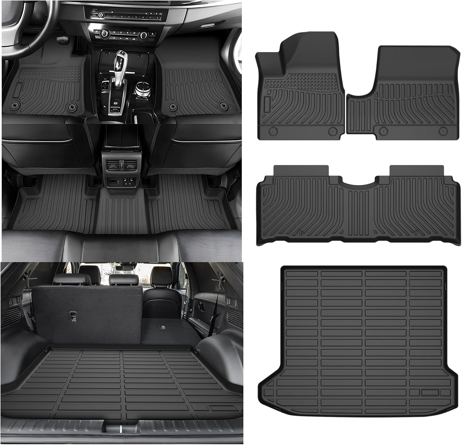 Cartist Floor Mats and Cargo Liner Fit for Ioniq 5 2022-2024 (with Unmovable Console) All Weather Floor Mat Ioniq 5 Accessories Heavy Duty Carpet Protection