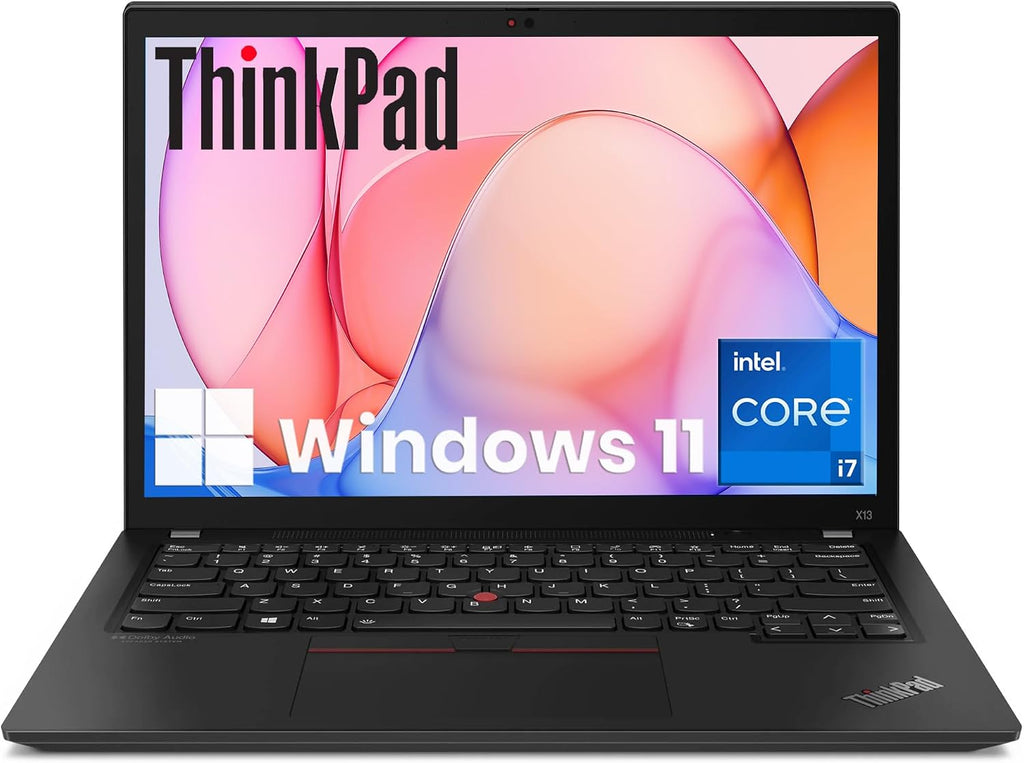 Lenovo ThinkPad X13 Laptop, 13.3in Windows 11 I7 PC,Intel Core i7-10510U, 512GB SSD, 8GB RAM, HDMI, Thunderbolt, WiFi, Bluetooth (Renewed)