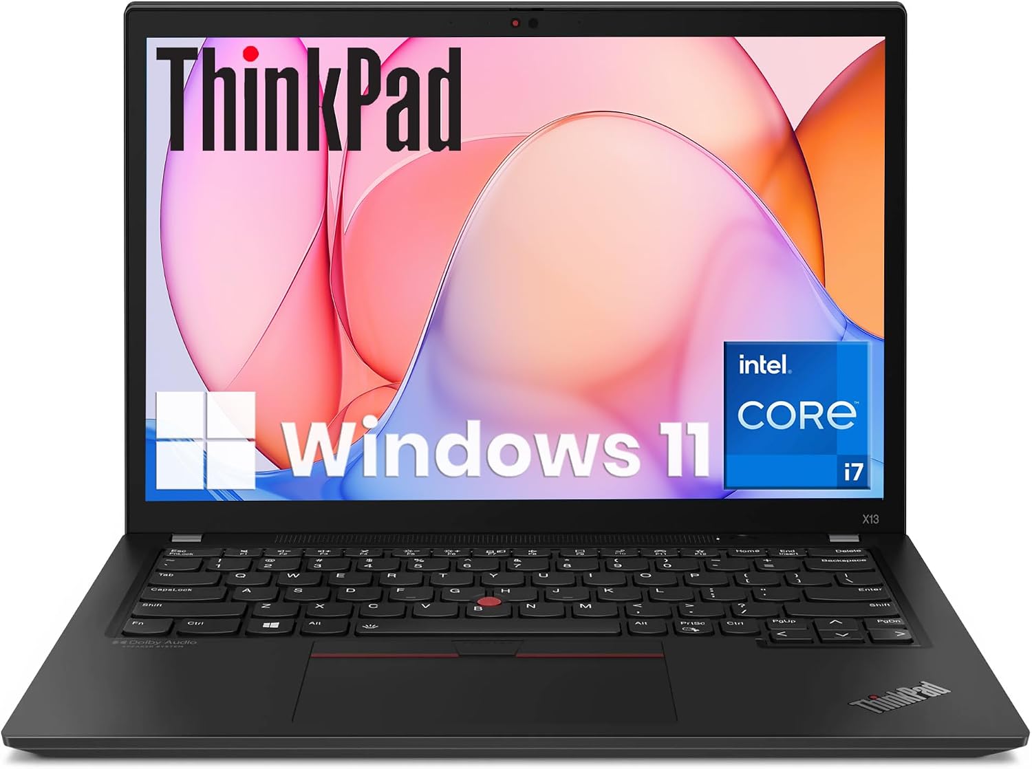 Lenovo ThinkPad X13 Laptop, 13.3in Windows 11 I7 PC,Intel Core i7-10510U, 512GB SSD, 8GB RAM, HDMI, Thunderbolt, WiFi, Bluetooth (Renewed)