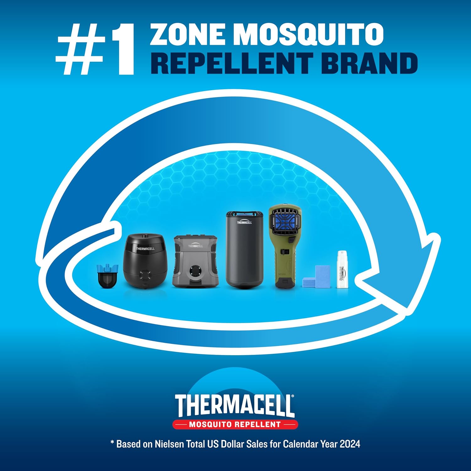 Thermacell Rechargeable Mosquito Repeller Refills; Advanced Repellent Formula Provides 20 Foot Protection Zone; Compatible with Thermacell E-Series & Radius Only; No DEET, Spray or Flame