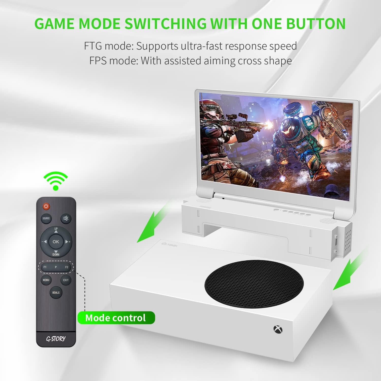G-STORY 15.6' Portable Monitor for Xbox Series S 4K Portable Gaming Monitor IPS Screen for Xbox Series S（not Included） with Two HDMI, HDR, Freesync Game Mode Travel Monitor