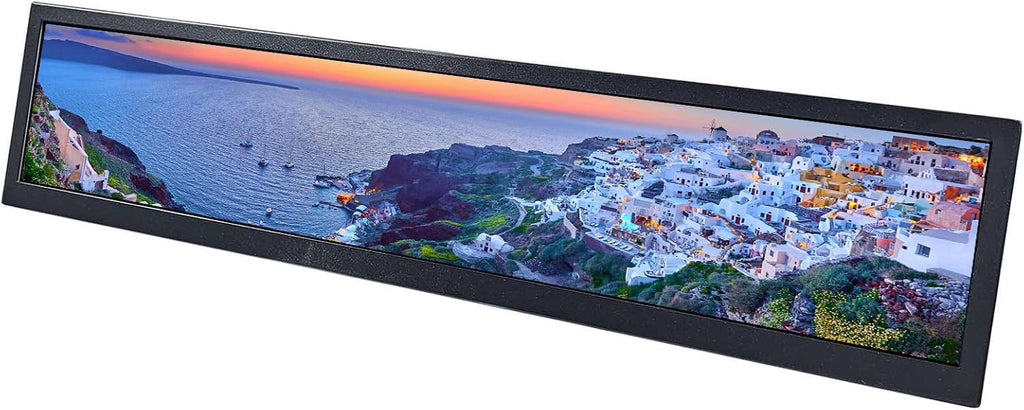 VSDISPLAY 19 Inch IPS Stretched Bar LCD Display 1920x360 Autoplay Monitor for Advertising Extra Display Gaming Cabinet Topper Monitor with USB Ports
