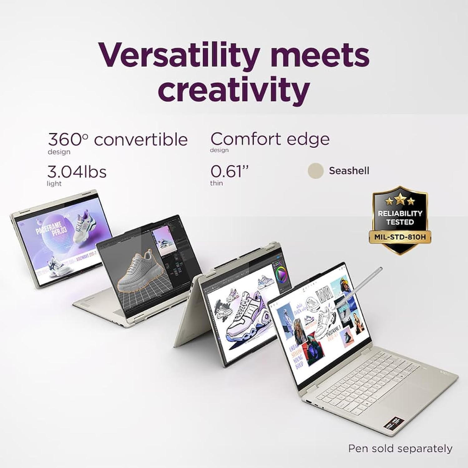 Lenovo Yoga 7 2-in-1 Copilot+ AI PC Laptop, 14' 2K OLED Touch (100% DCI-P3), AMD Ryzen AI 5 340 (Up to 50 Tops), 16GB LPDDR5, 512GB SSD, for Creator Business Professional, Windows 11, EAT 16GB USB PEN