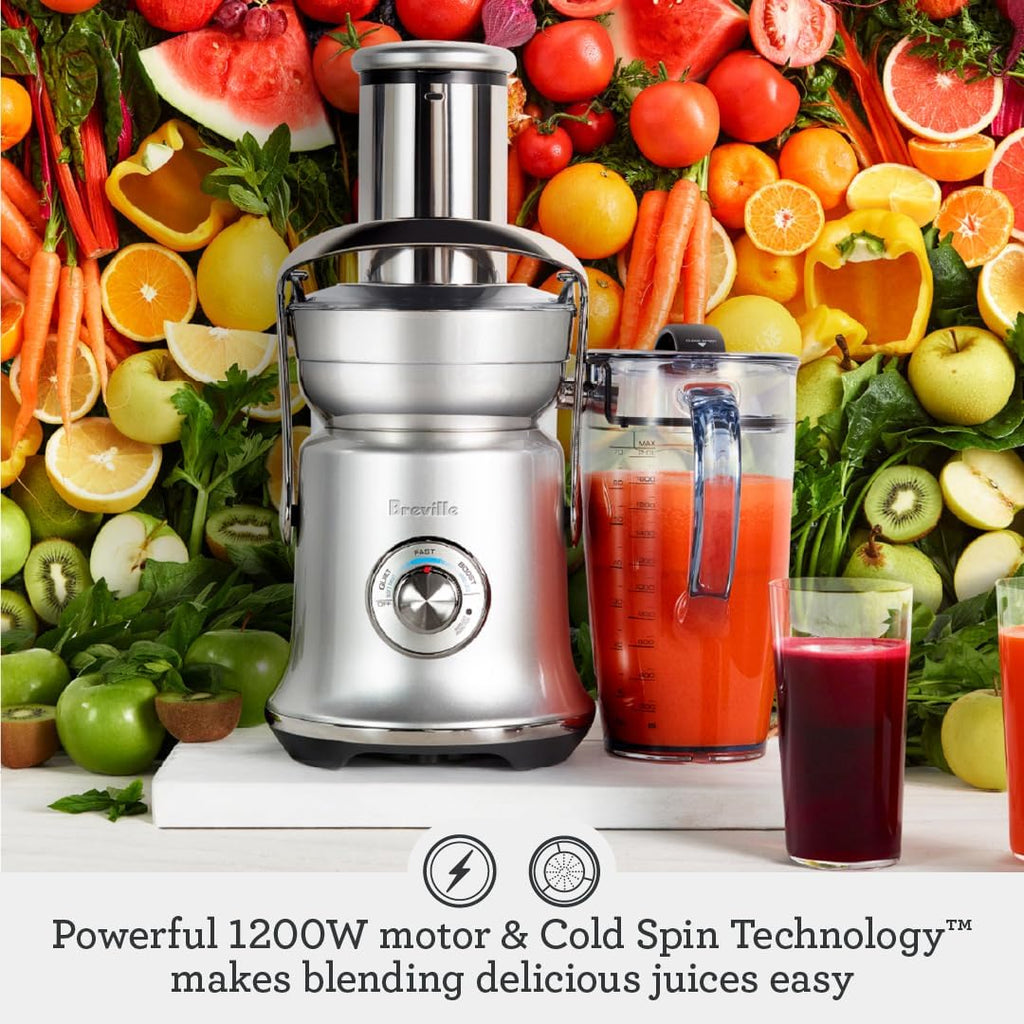 Breville RM-BJE830BSS1BUS1 Juice Fountain Cold XL, Brushed Stainless Steel (Renewed)