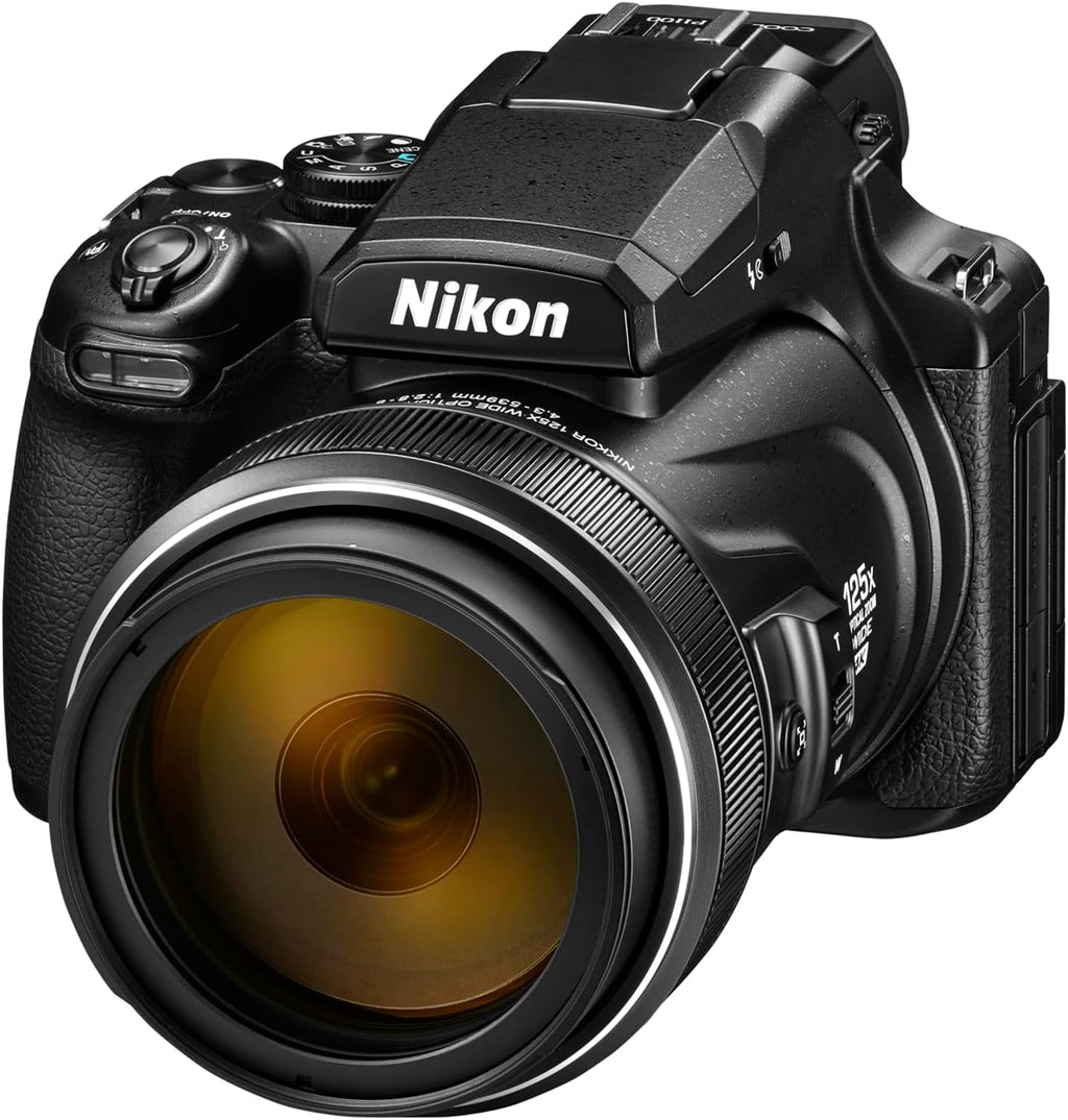 Nikon COOLPIX P1100 Superzoom Digital Camera | 125x Optical Zoom with Image Stabilization 16MP 4K Ultra HD Video Wi-Fi (Black) Bundle with Deco Gear Photography Bag + 64GB Card & Accessories Kit