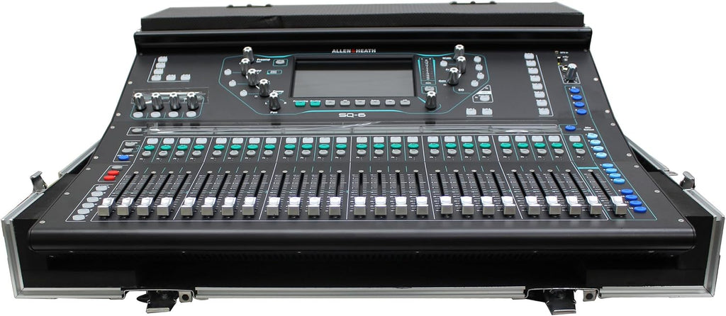 ProX XS-AHSQ6DHW ATA Digital Audio Mixer Flight Case for Allen & Heath SQ6 Console with Doghouse compartment and Caster wheels