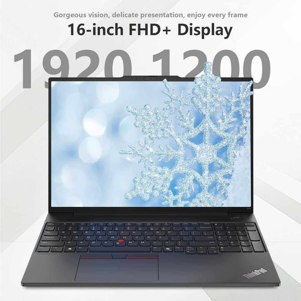 Lenovo ThinkPad E16 Gen 2 Business Laptop, 16' FHD+ Display, AMD Ryzen 7 7735U, 64GB DDR5 RAM, 1TB SSD, Fingerprint, Backlit, Wi-Fi 6, Windows 11 Pro, Bundle with Thunderobot 7-in-1 USB-C Hub