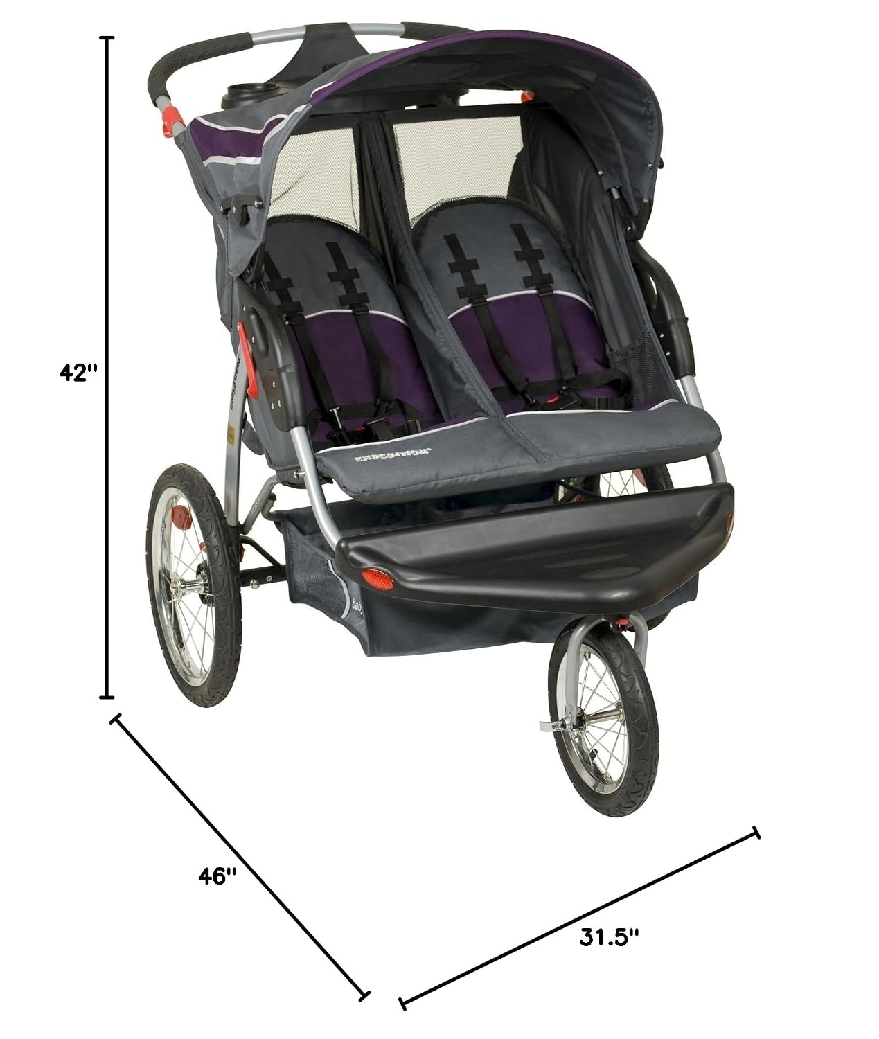 Baby Trend Expedition Double Jogger, Elixer