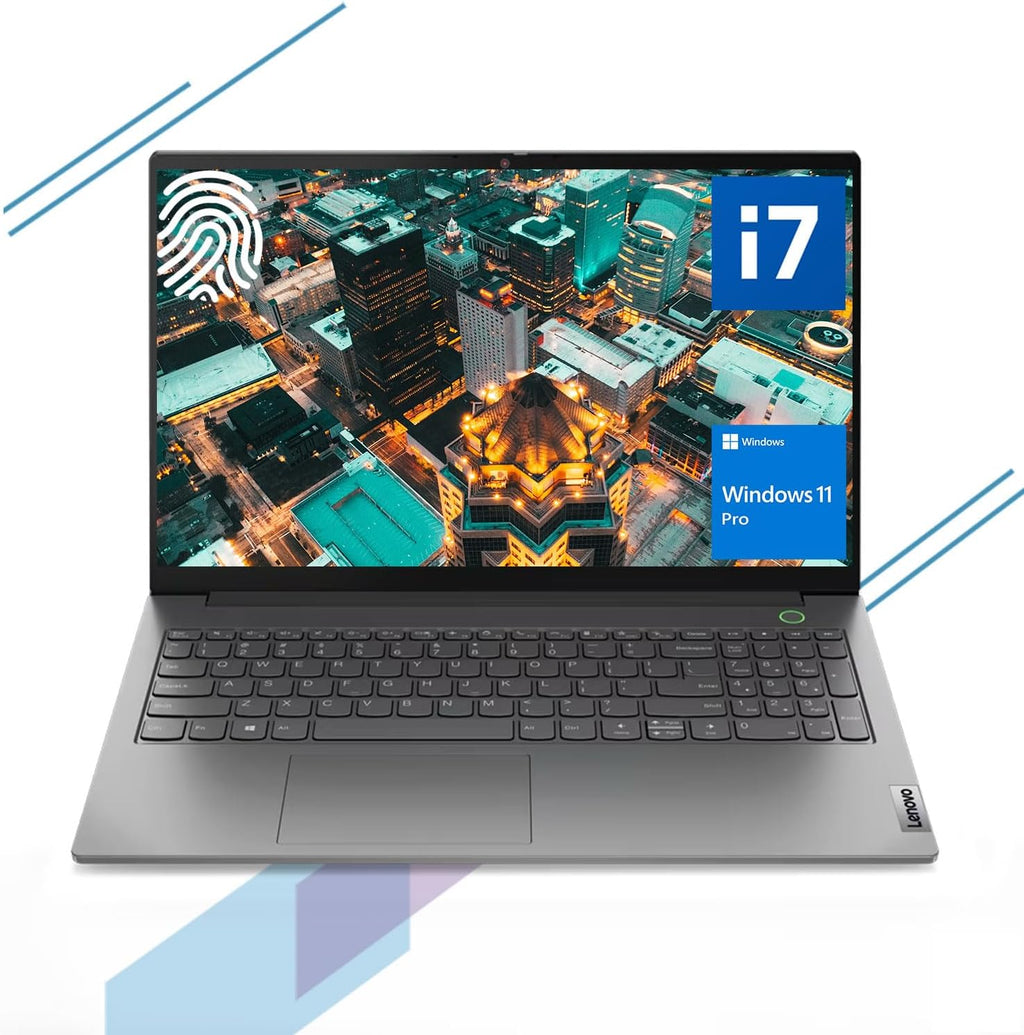 Lenovo ThinkBook 15 Gen 4 Business Laptop, 15.6' FHD Display, Intel i7-1255U, 16GB RAM, 512GB SSD, HDMI, Thunderbolt 4, Webcam, Wi-Fi 6, Fingerprint Reader, SD Card Reader, Windows 11 Pro, Grey