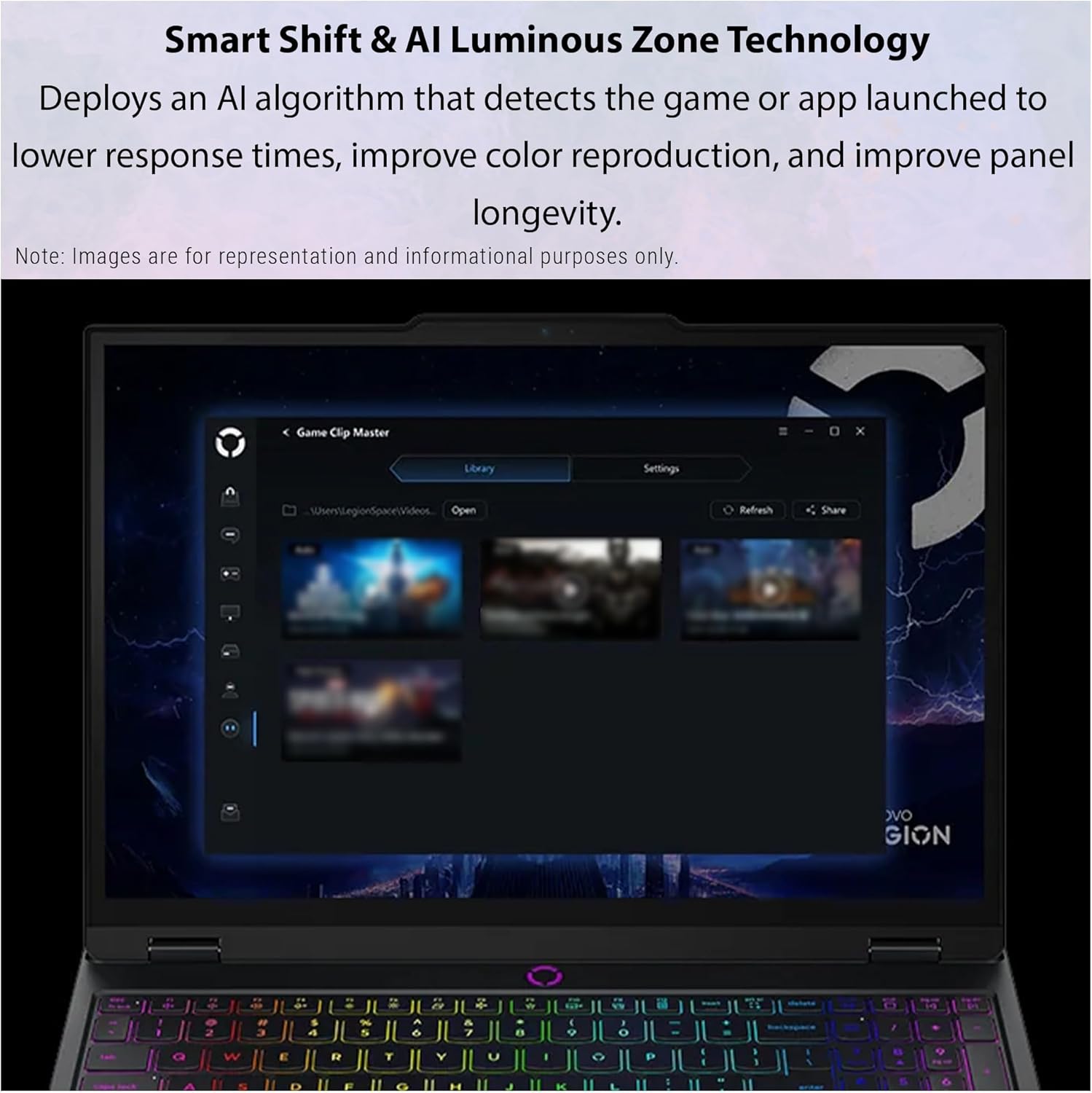 Lenovo Legion 5i Gen 10 Gaming Laptop, Intel Ultra 7-255HX, 32 GB DDR5 RAM, 1 TB PCIe SSD, 15.1' WQXGA (2560x1600) Display, Nvidia G-Force RTX 5070, 24-Zone RGB Keyboard, W11 Pro, Eclipse Black