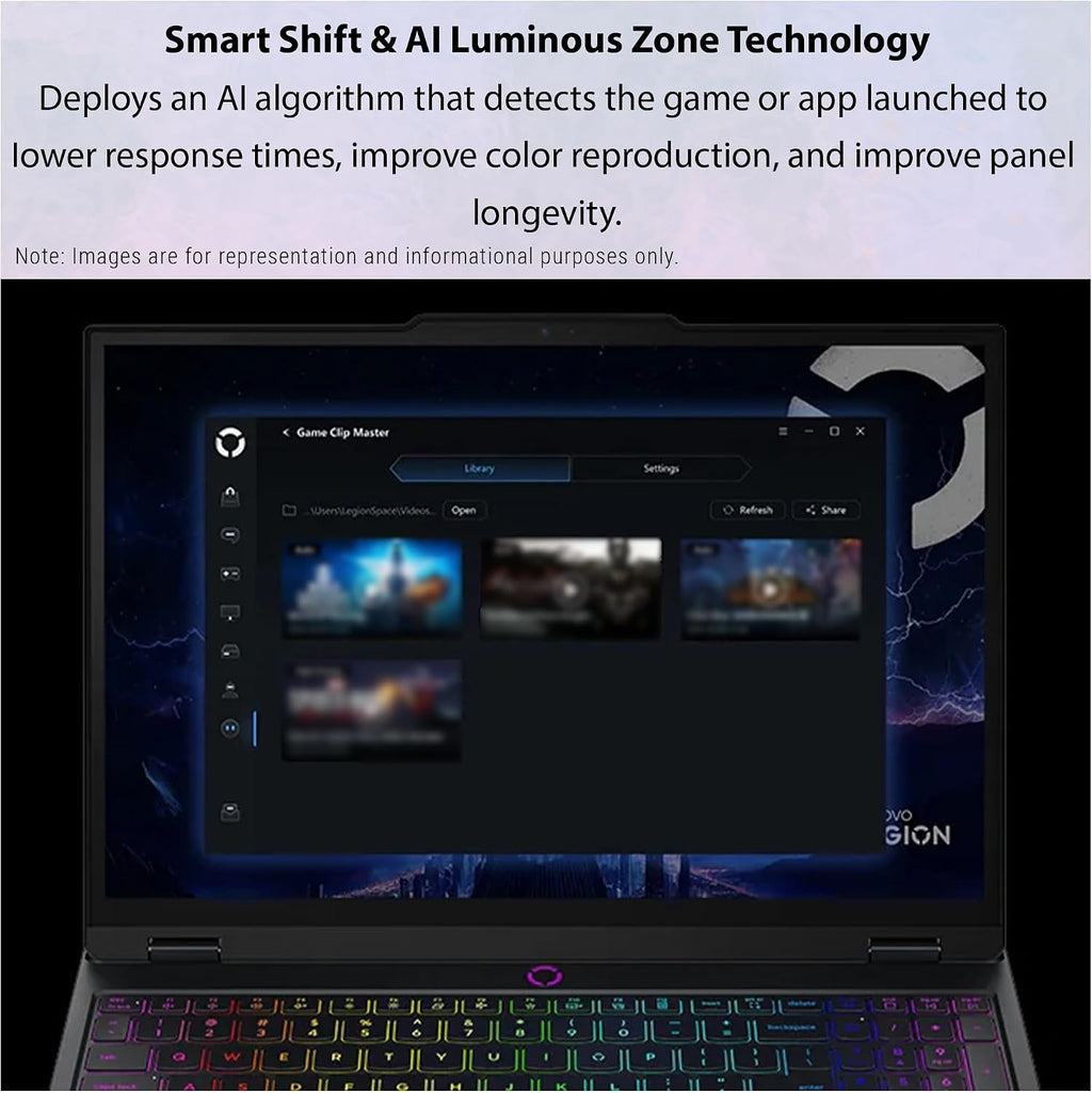 Lenovo Legion 5i Gen 10 Gaming Laptop, Intel Ultra 7-255HX, 64 GB DDR5 RAM, 2 TB PCIe SSD, 15.1' WQXGA (2560x1600) Display, Nvidia G-Force RTX 5070, 24-Zone RGB Keyboard, W11 Pro, Eclipse Black