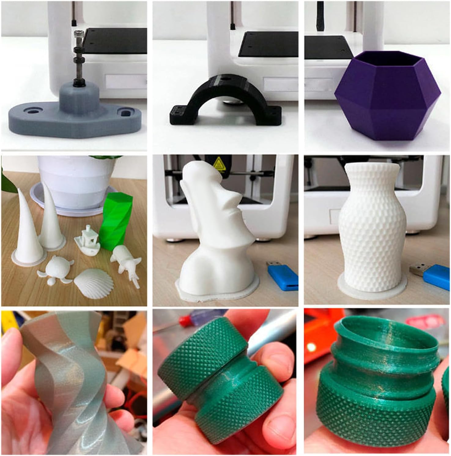 Mini 3D Printer - PLA/TPU Filament | 100x100x100mm Printing Size | 0.4mm Nozzle | Fully Open Source | Support STL Formats | 3D Printing Machine for Kids and Beginners (Orange White)
