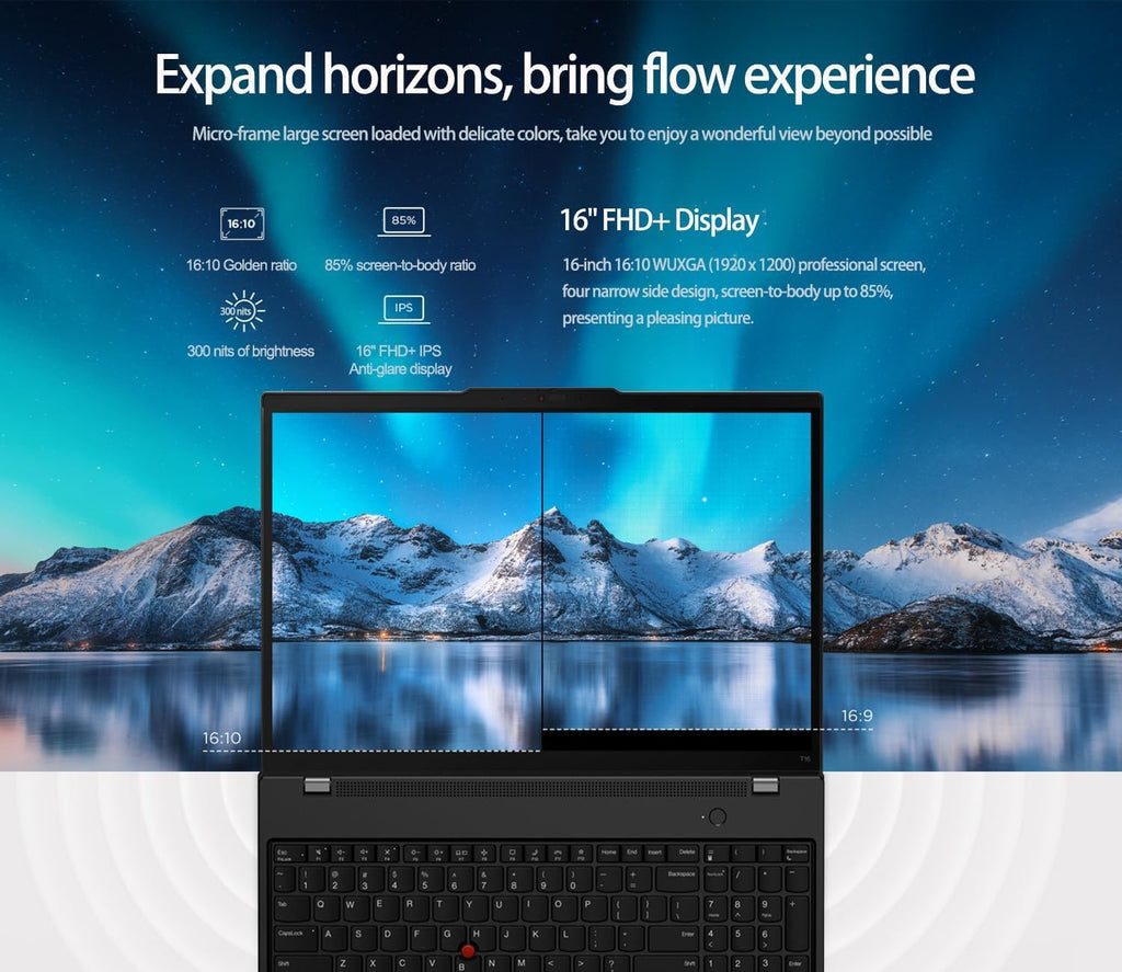 Lenovo ThinkPad T16 Gen 3 Business AI PC Laptop (16' FHD+ Touchscreen, Intel 12-Core Ultra 7 155U (> i7-1355U), 32GB DDR5, 1TB SSD), 2x Thunderbolt 4, Fingerprint, Backlit, 5MP Webcam, Win 11 Pro