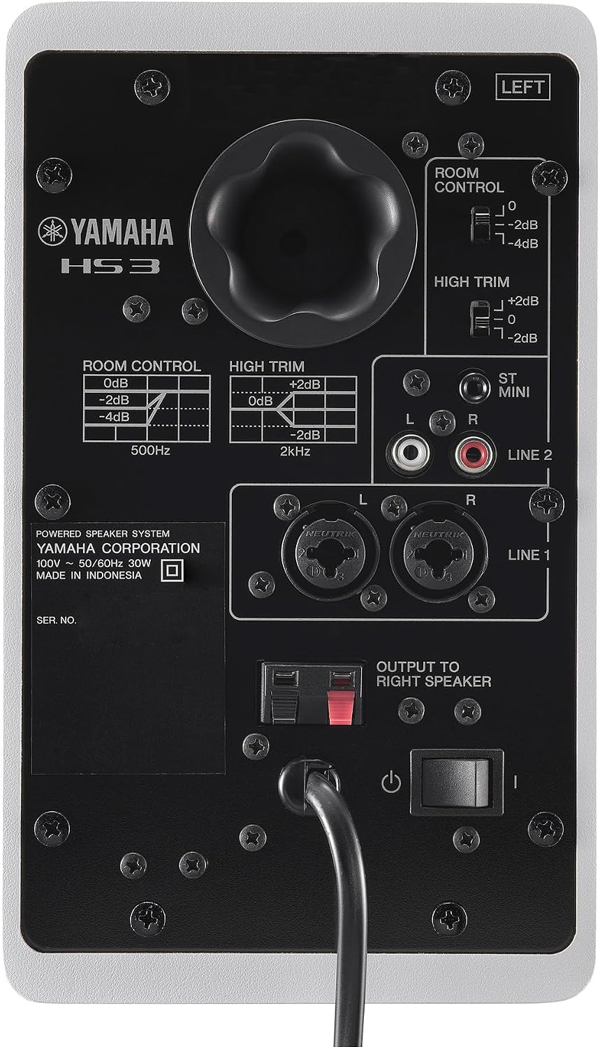 Yamaha HS3 Powered Studio Monitor in White, Pair (HS3 W)