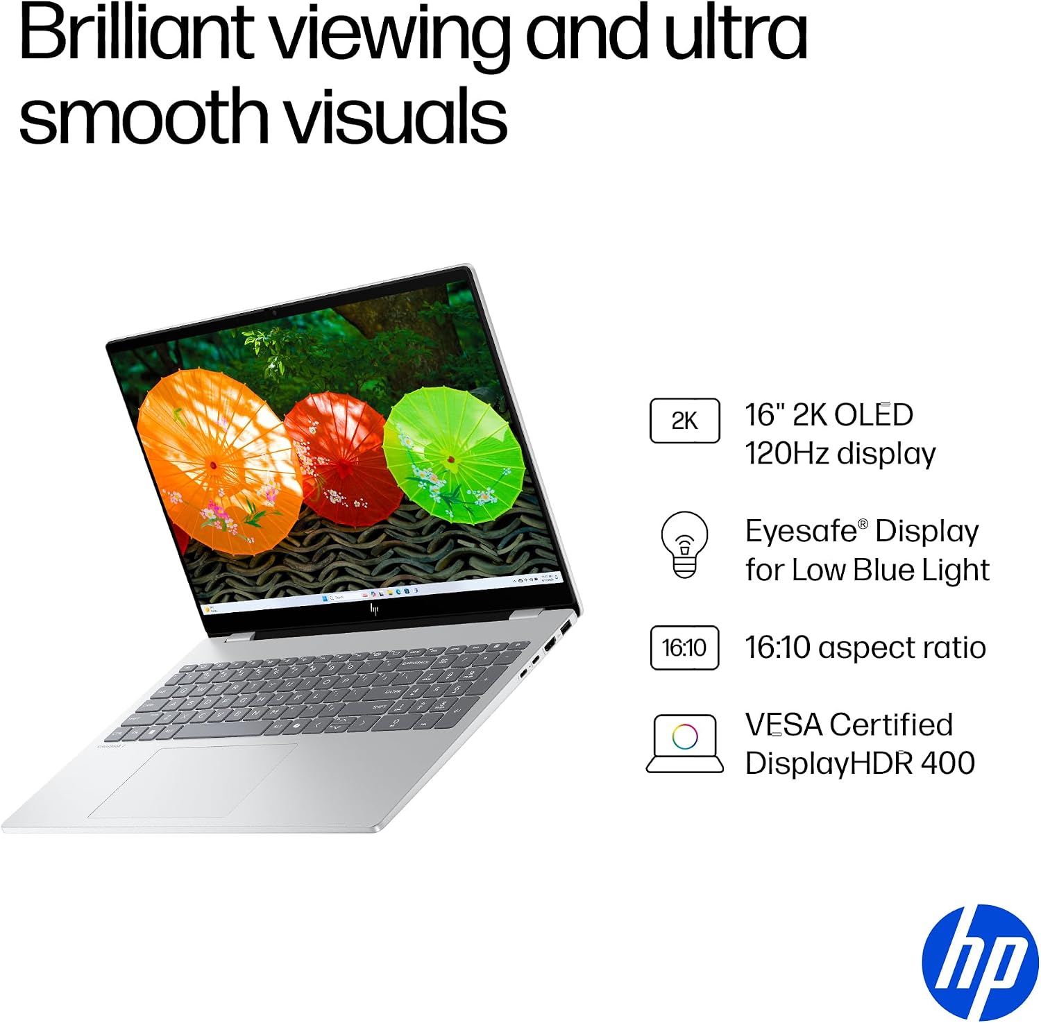 HP OmniBook 7 16' OLED Touchscreen Laptop, 2K 120Hz, Intel Evo Core Ultra 7 255H, Intel Arc 140T GPU, Copilot, Backlit Keyboard, Thunderbolt4, Wi-Fi7, Windows 11 (32GB DDR5 RAM | 1TB SSD | Win11 Home)