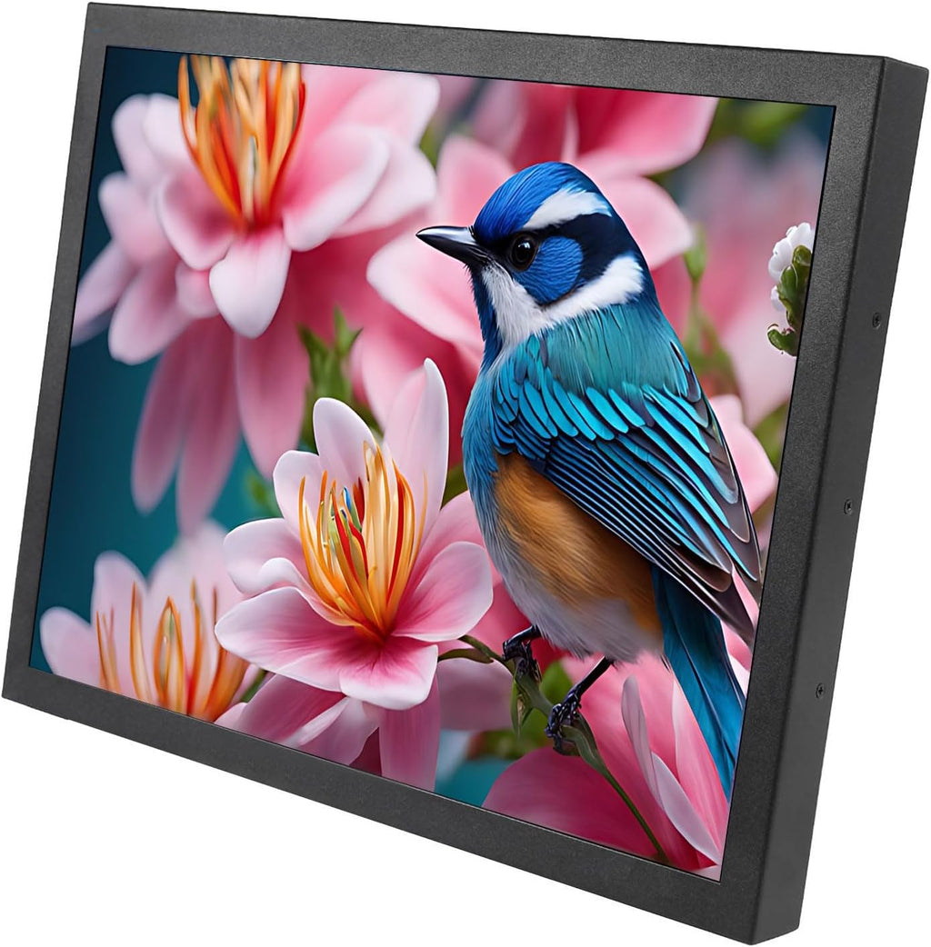 VSDISPLAY 15 Inch 1024x768 IPS LCD Monitor 4:3 Aspect Ratio Display with Metal Housing,Supports VGA/DVI Input,for Industrial/Gaming Extra Monitor