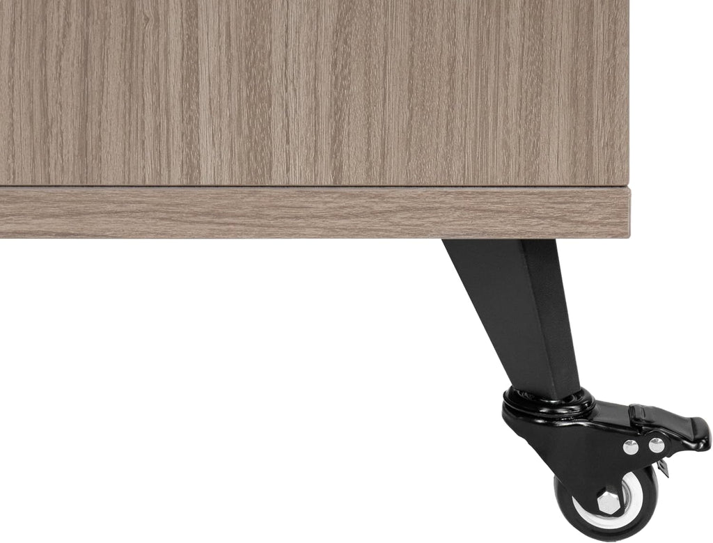 Gator Frameworks Elite Furniture Series Sidecar Cabinet with with Configurable Rack Space & Shelving (GFW-ELITESIDECAR-Gry)