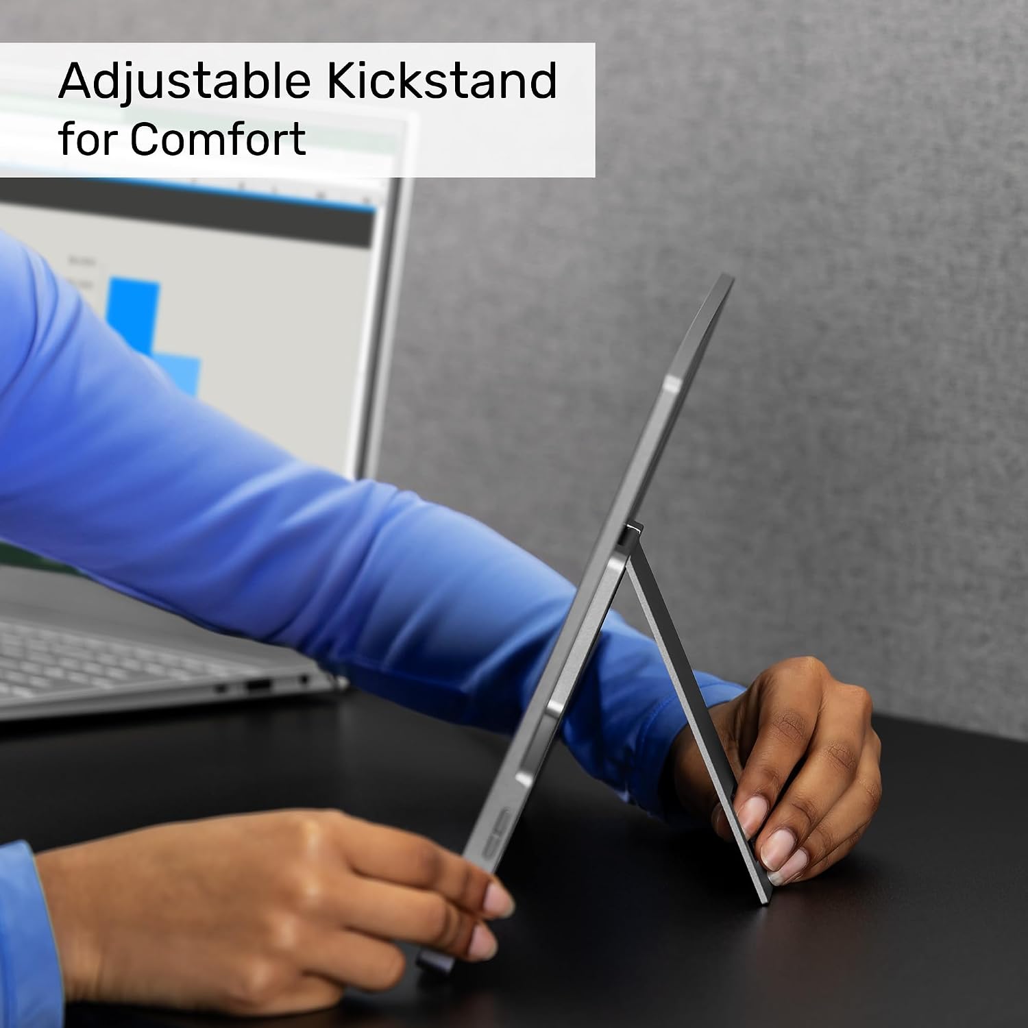 SideTrak Solo Essential 15.6' Portable Monitor for Laptop with Protective Sleeve | FHD Dual Screen w/Kickstand, USB & HDMI Laptop Screen Extender | Compatible with Mac, PC, Chrome