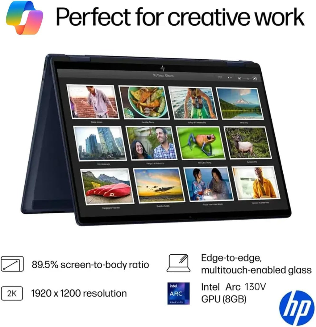 HP OmniBook X Flip 14 2-in-1 Laptop, Laptop Touchscreen 14' WUXGA IPS, Intel 8-core Ultra 5 226V, Intel Arc 130V GPU, 16GB RAM 512GB SSD, Thunderbolt 4, Windows 11 Home