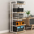 HiFi Rack Record Player Stand, 3/4/5 Tier AV Media Player Stand, Audio/Video Component Stereo Cabinet for Record Player, Amplifier, Entertainment Equipment(Style D,50x40x111cm)
