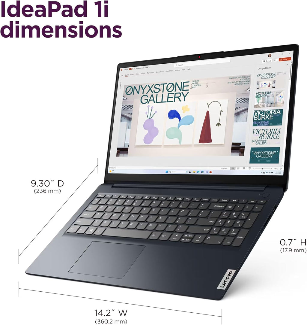 Lenovo IdeaPad 1i Laptop, 15.6' FHD Touchscreen, Intel Core i5-1335U Processor, 16GB RAM 512GB SSD, Windows 11 Pro, MS Office Lifetime with Copilot AI, Wi-Fi 6, HDMI, 8-in-1 HUB & Mouse, Blue