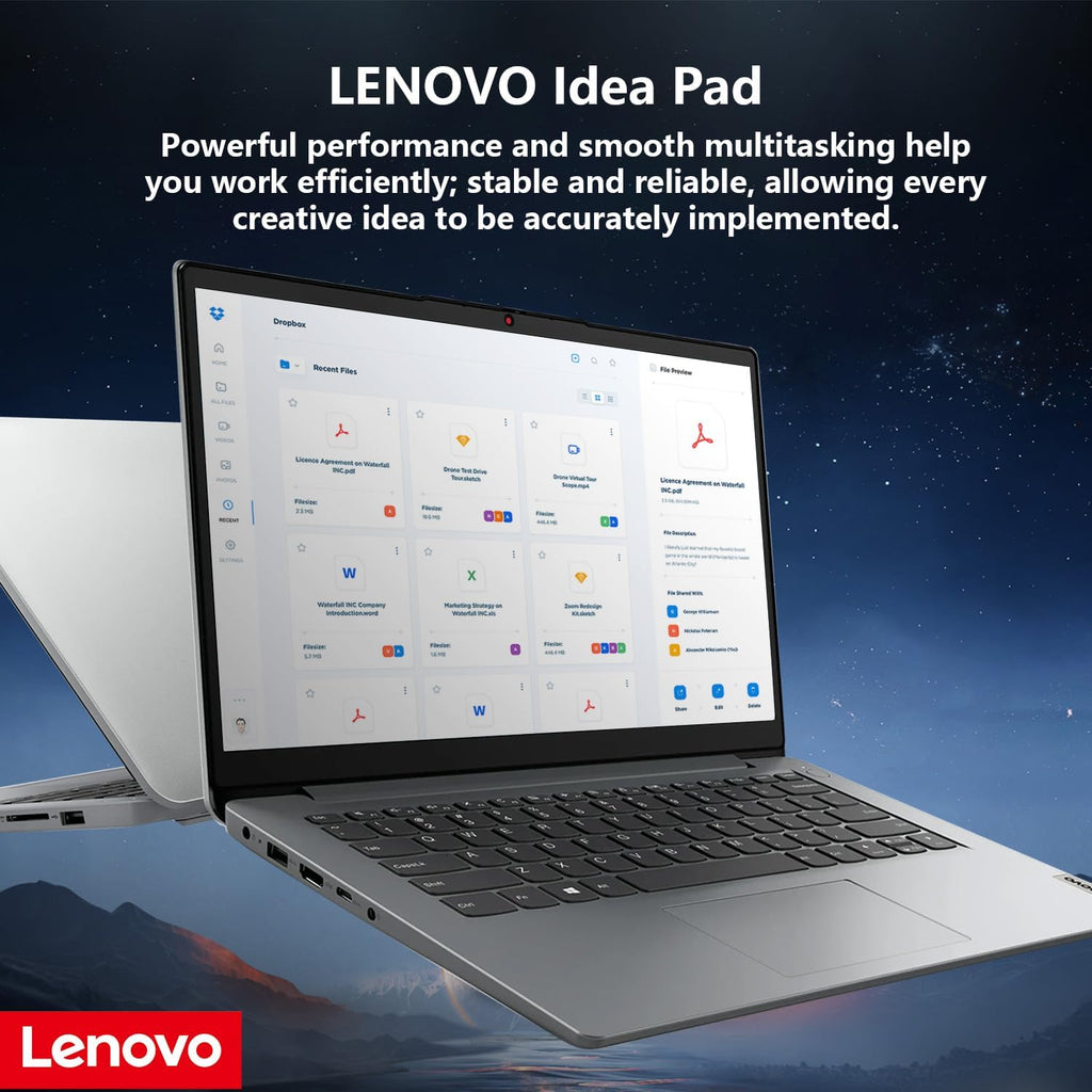 Lenovo IdeaPad 1 Daily/Student 14' HD Laptop, 12GB RAM, 448GB Storage(128GB eMMC + 256GB PCIe + 64GB USB), 1 Yr Office 365, Intel Core Processor, Win 11 Home, Bundle with UC310 64GB USB Flash Drive