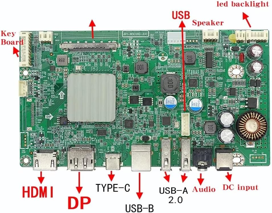 StoneTaskin JRY-W9CUHD-AA1 5K A1419,Compatible For LG, Display LM270QQ1/QQ2 Driver Board DP HDMI2.0 60HZ 10bites 5120X2880 DIY Monitor