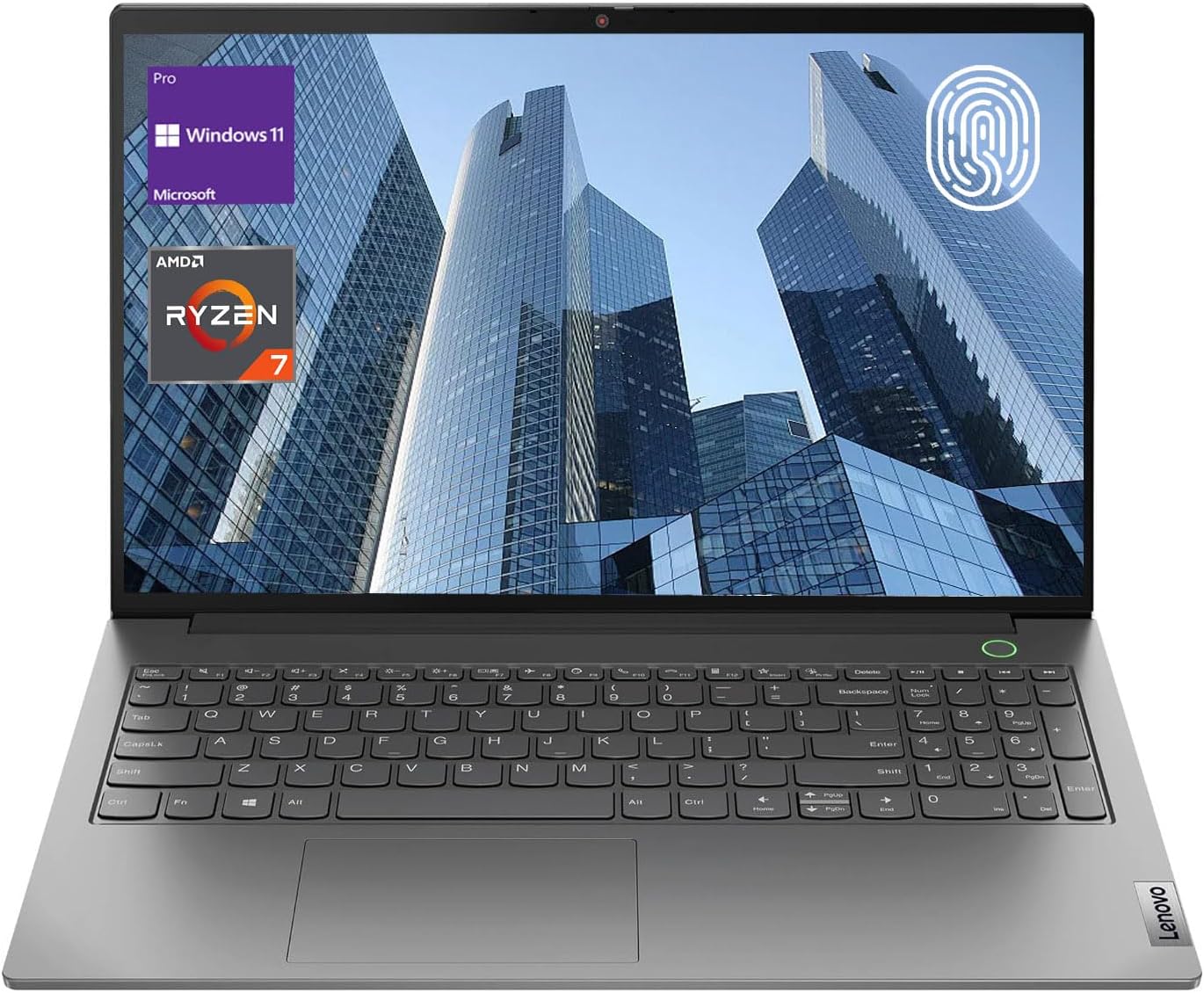 Lenovo ThinkBook 15 Business Laptop, 15.6' FHD Display, AMD Ryzen 7 5825U (Beat i7-1165G7), 16GB RAM, 512GB SSD, FP Reader, HDMI, RJ45, Webcam, Wi-Fi 6, Windows 11 Pro, Grey, 1 Yr Warranty