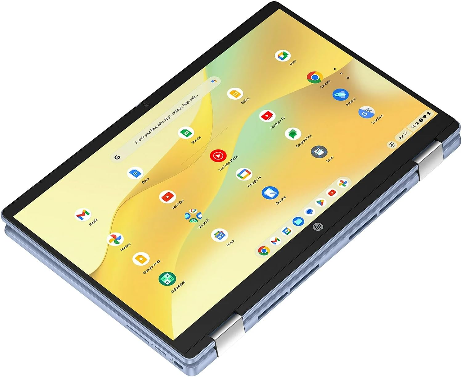 HP Chromebook x360 14 inch FHD IPS Touch 2-in-1 Laptop, Intel Processor N100, 4GB RAM, 64GB eMMC, Chrome OS, Sky Blue, 14b-cd0130wm