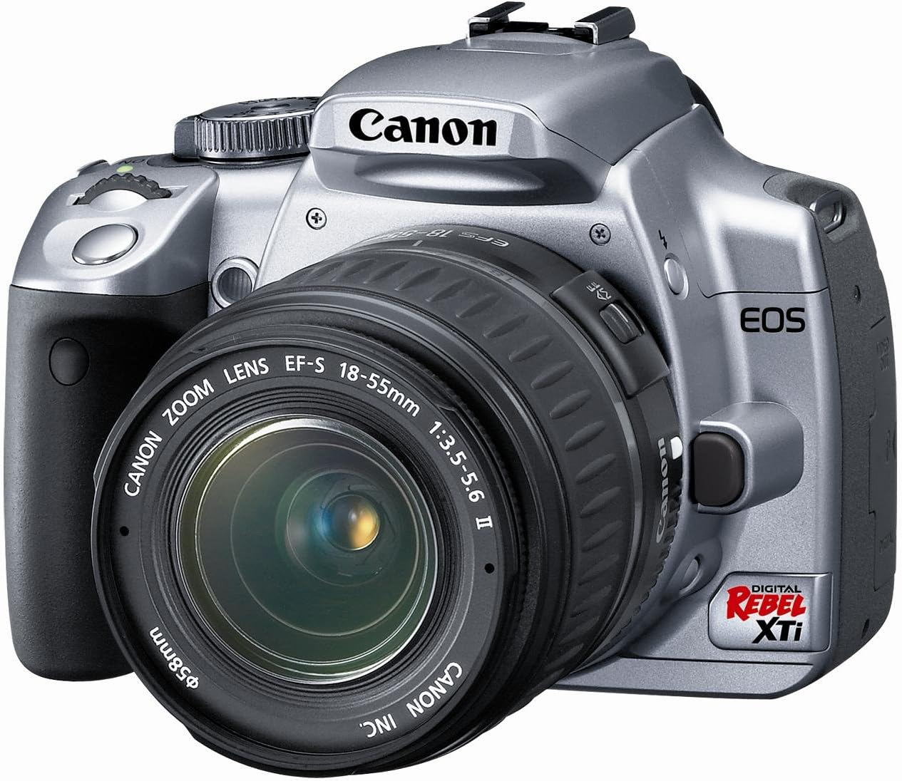 Canon Rebel XTi DSLR Camera with EF-S 18-55mm f/3.5-5.6 Lens (Silver) (OLD MODEL)