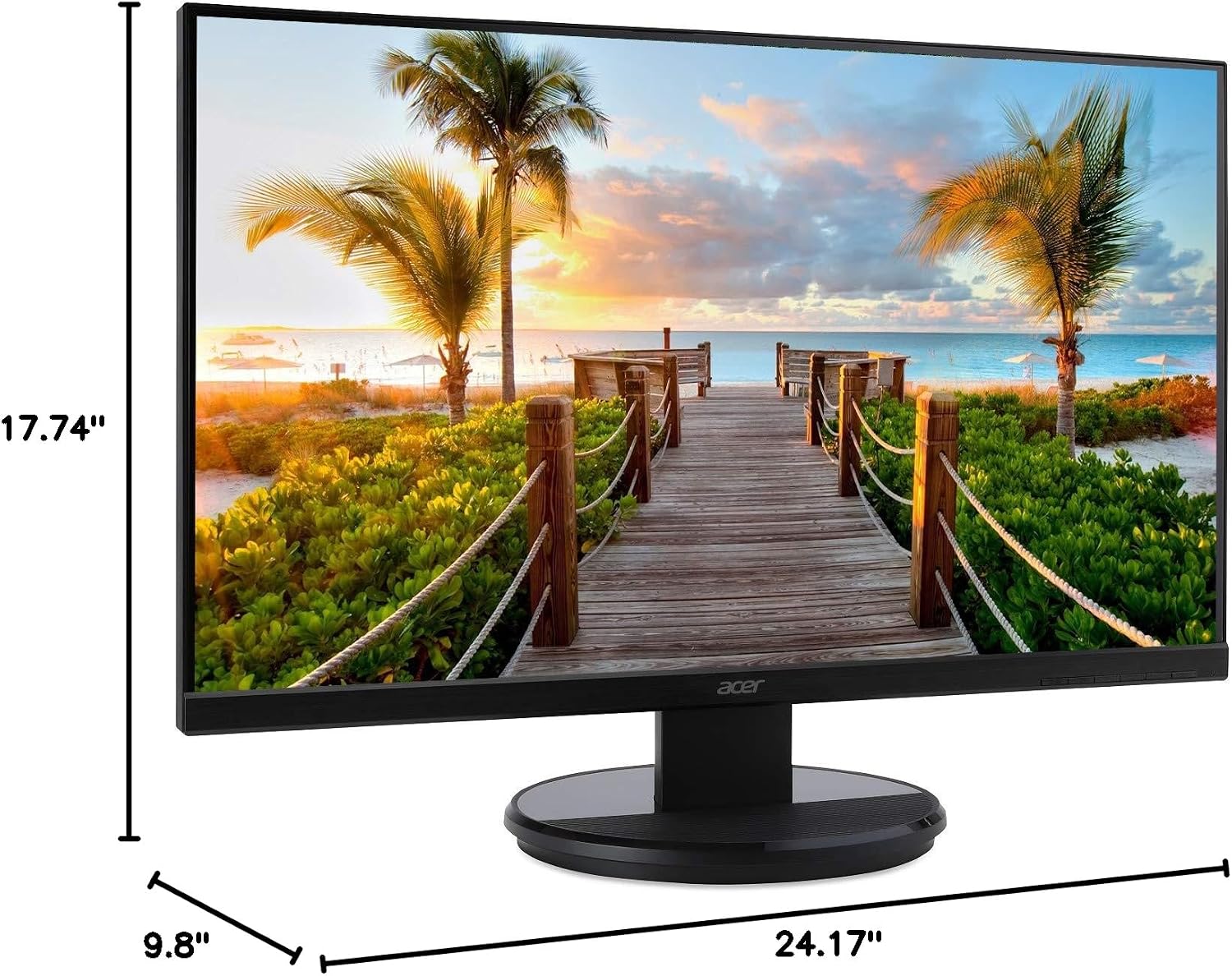 acer KB272HL bix 27' Full HD (1920 x 1080) Vision Care VA Monitor with Flicker-Less, Blue Light Filter and AMD FREESYNC Technology (HDMI & VGA Port),Black