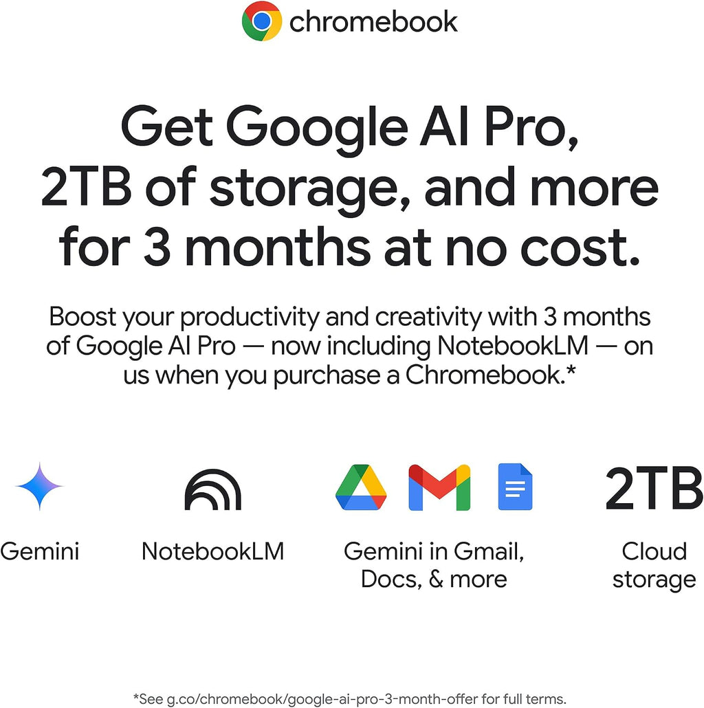 Lenovo Chromebook m 14' - Everyday Laptop - Google Gemini - MediaTek Kompanio 540 CPU - 14' WUXGA IPS Display - 8GB RAM - 64GB UFS Storage - Integrated Arm Mali-G57 MC2 GPU - Cosmic Blue