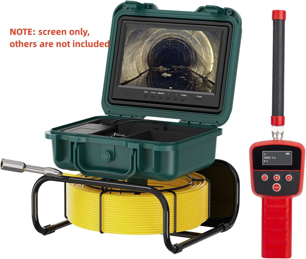 Sewer Camera Replacement Ultra High Definition 9inch Display Screen w/16GB DVR Video Rcording,JQKJCAM Drain Pipe Borescope Accessory,Monitor of Pipe Inspection Camera SP09A SP09F 9600F WP90F