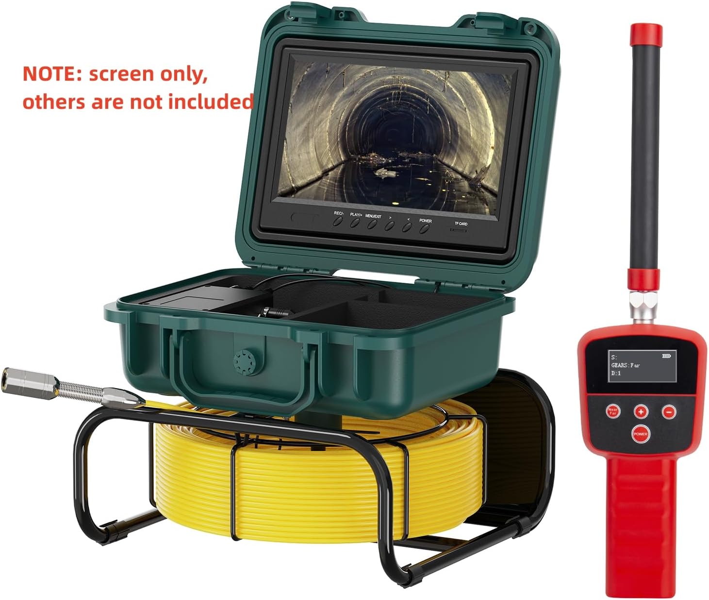 Sewer Camera Replacement Ultra High Definition 9inch Display Screen w/16GB DVR Video Rcording,JQKJCAM Drain Pipe Borescope Accessory,Monitor of Pipe Inspection Camera SP09A SP09F 9600F WP90F