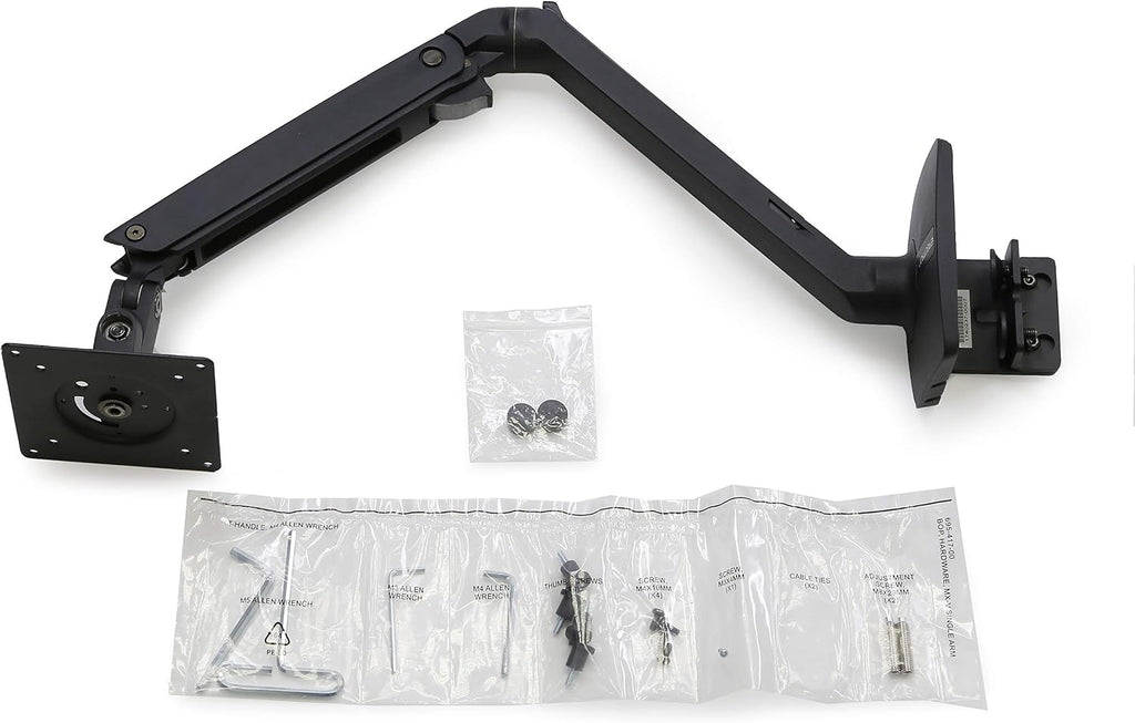 Ergotron – MXV Single Monitor Arm, VESA Desk Mount – for Monitors Up to 34 Inches, 7 to 20 lbs – Matte Black
