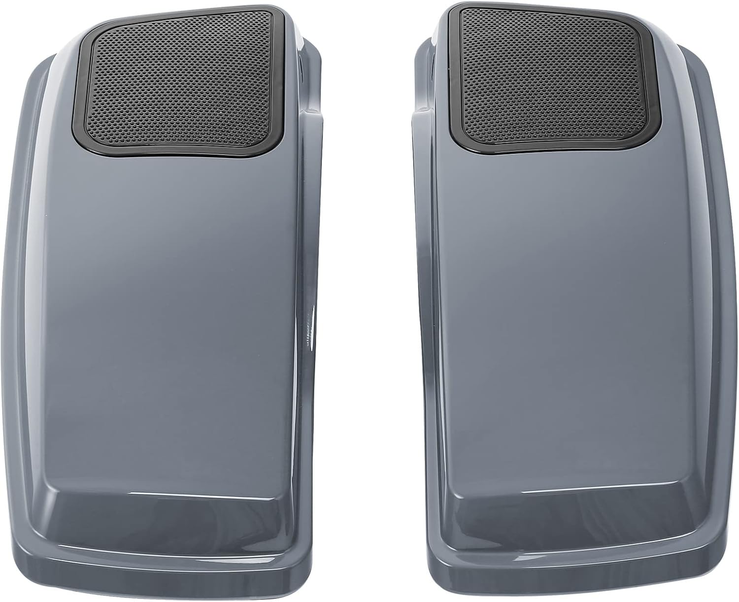 HR3 Gunship Gray Saddlebag Lids w/ 6'x9' Speaker Grills Compatible with 2014-later Harley Touring Road Glide Street Glide Ultra Limited Electra Glide Standard Models