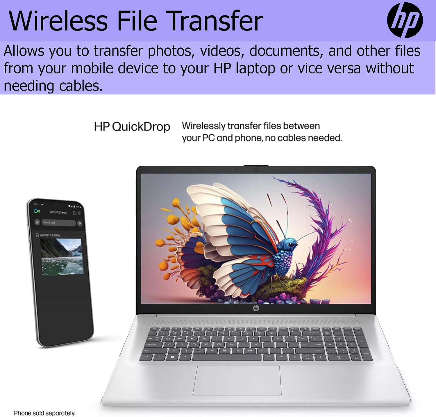 HP Laptop with Office 365 for The Web, 17.3' Full HD Display, 16GB RAM, 1TB SSD, AMD 6-Core Ryzen 5 Processor (Beat i7-1355U), HDMI, USB-C, Windows 11 Home, for Home and Wrok, No Mouse