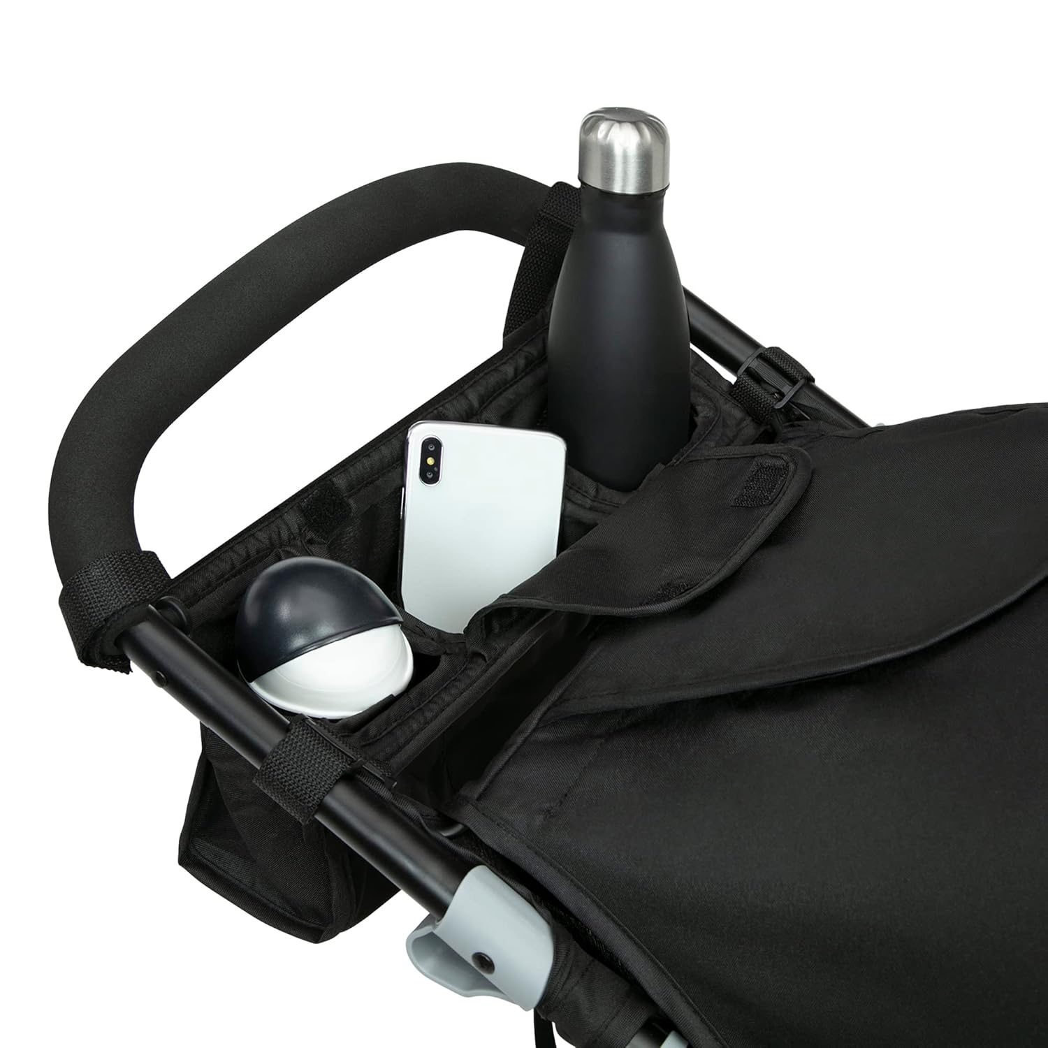 Delta Children Apollo Jogging Stroller - Shock Absorbing Frame with Large Canopy & Recline - Car Seat Compatible, Black