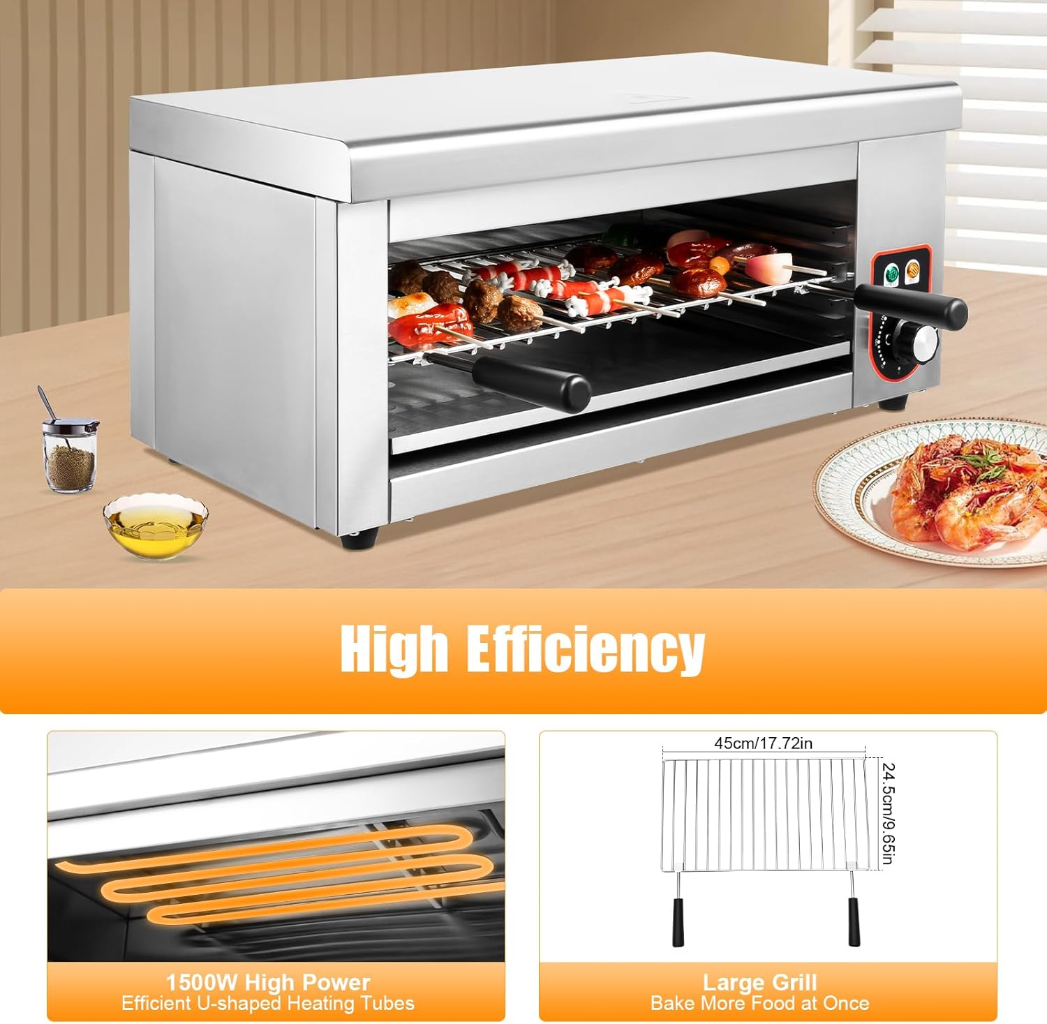 Electric Cheese Melter Cheesemelter Grill Air Fryer Toaster Oven Countertop Convection Oven Electric Indoor Grill 120-570°F Commercial Cheese Melter Raclette Grill Cheesemelter Broiler