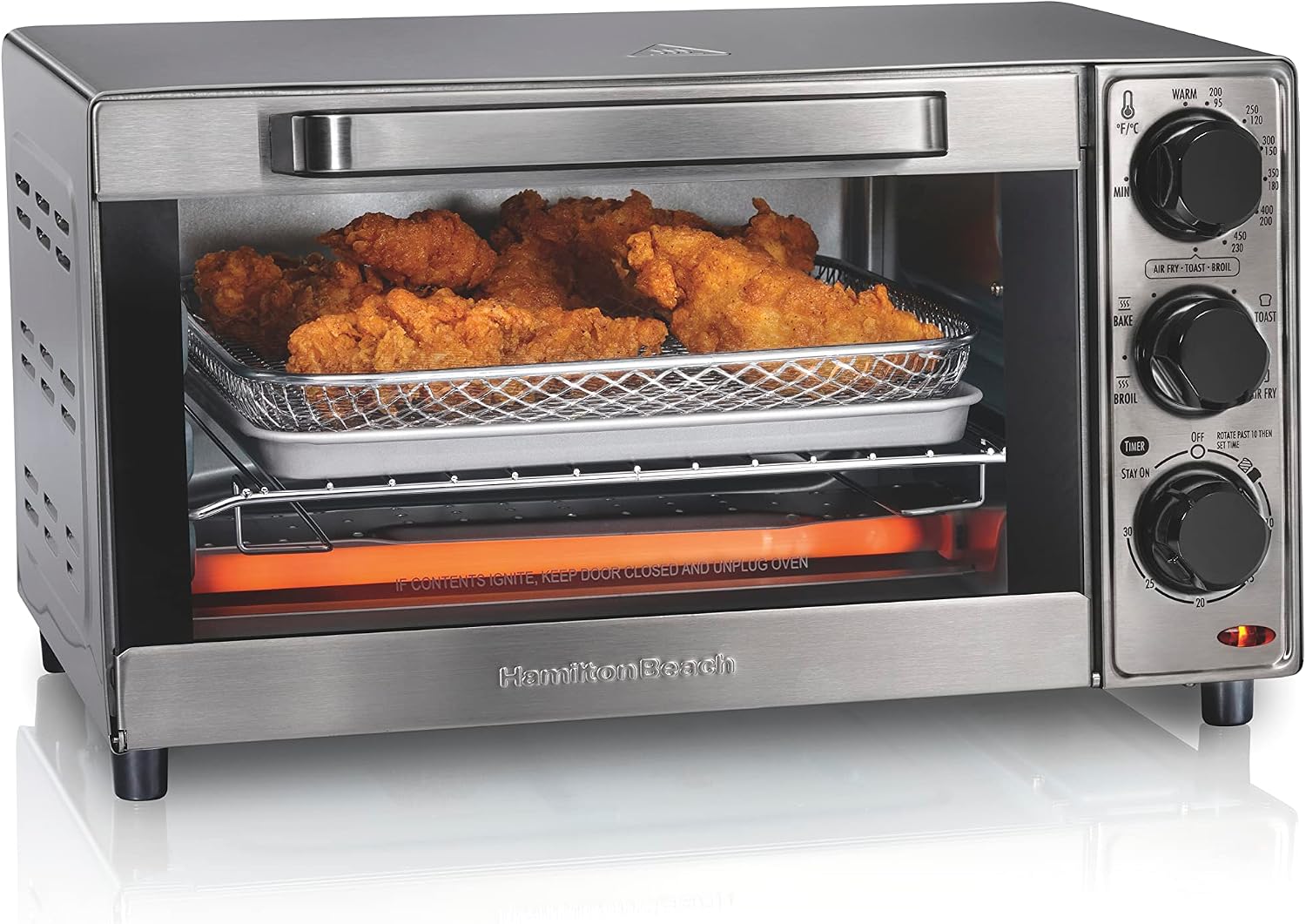 Hamilton Beach Sure-Crisp Toaster Oven Air Fryer Combo, Fits 9' Pizza, 4 Slice Capacity & FlexBrew Trio 2-Way Coffee Maker, Compatible with K-Cup Pods or Grounds
