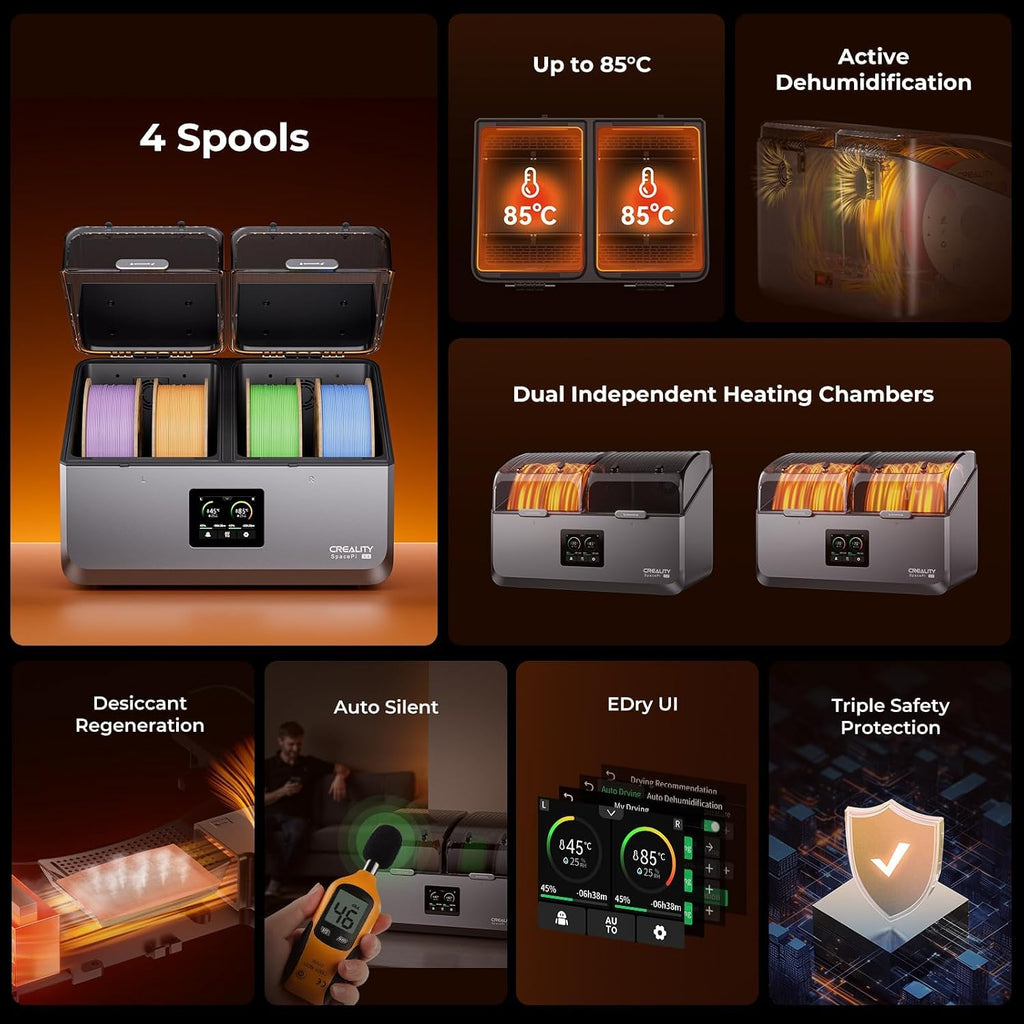 Creality K2 SE 3D Printer Bundle with Space Pi X4 Filament Dryer Box