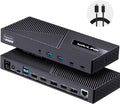 WAVLINK Displaylink Docking Station 3 Monitors with 130W Power Delivery, 10Gbps USB for MacBook (M1-M5, Neo) & Windows, USB-C(3 HDMI, 2 DisplayPort, 2 USB-C, 4 USB3.1, Ethernet, Audio)