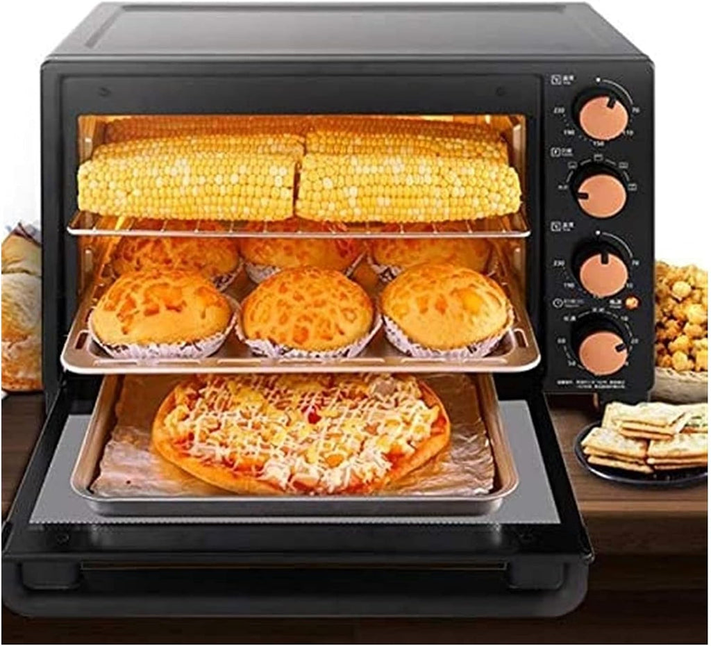 Toaster Oven Air Fryer Combo, Countertop Convection Oven for Fries, Chicken, Cake, Cookies, Easy Clean, 1500W, Stainless Steel