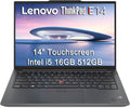 Lenovo ThinkPad E14 Business Touchscreen Laptop (14' FHD+, Intel Core i5-1335U (> i7-1255U), 16GB RAM, 512GB SSD), Fingerprint Reader, 1080p Webcam, Backlit, Thunderbolt 4, Ethernet, Wi-Fi, Win 11 Pro