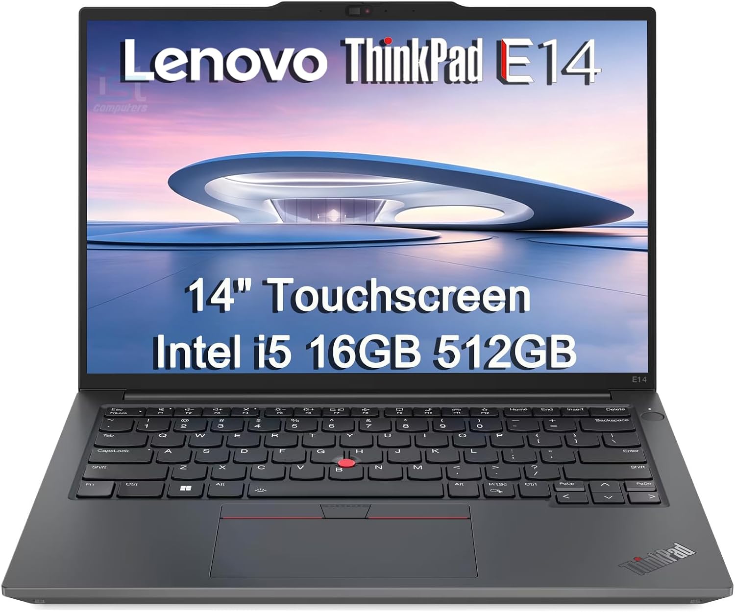 Lenovo ThinkPad E14 Business Touchscreen Laptop (14' FHD+, Intel Core i5-1335U (> i7-1255U), 16GB RAM, 512GB SSD), Fingerprint Reader, 1080p Webcam, Backlit, Thunderbolt 4, Ethernet, Wi-Fi, Win 11 Pro