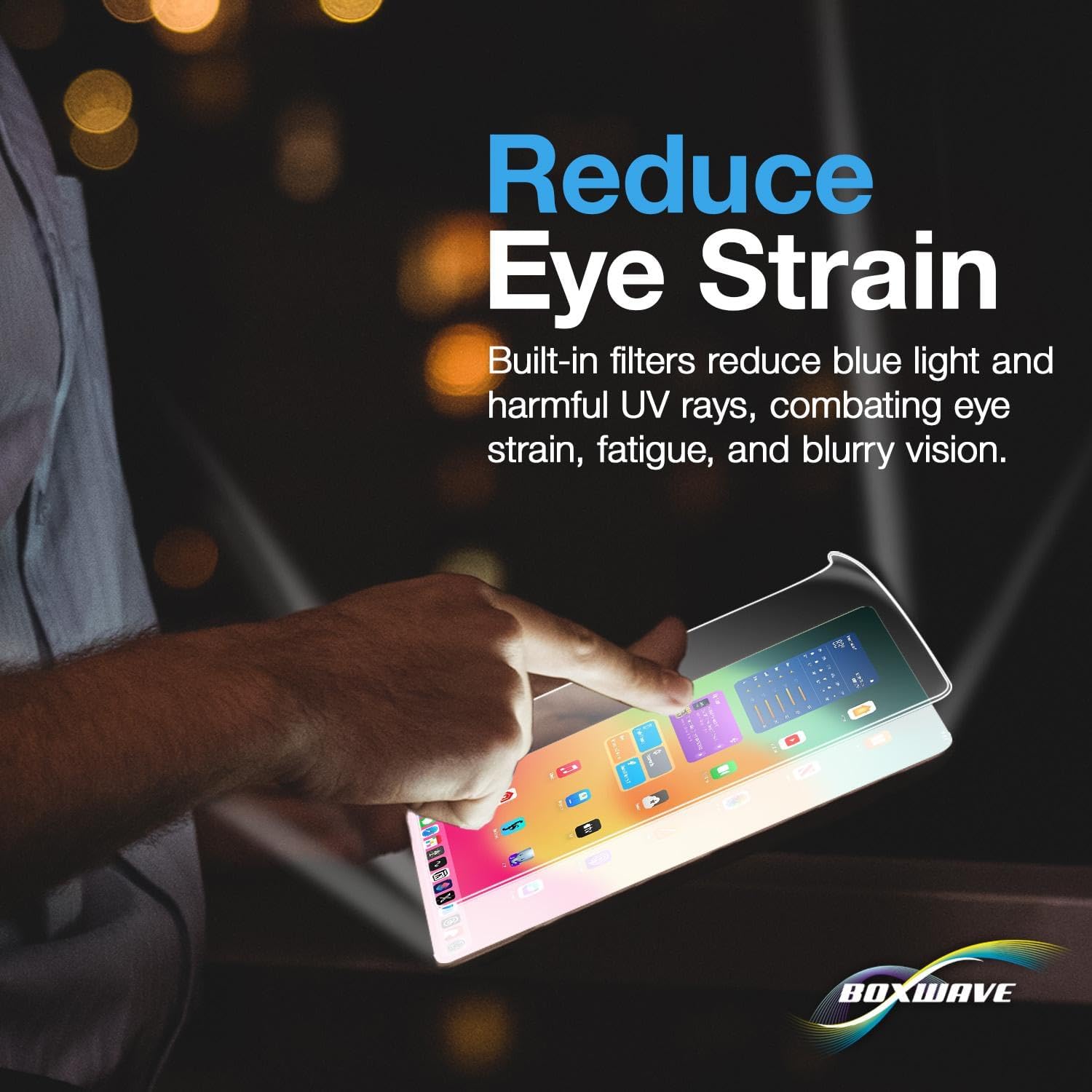 BoxWave Screen Protector Compatible with LG 27-inch Class StandbyMe Portable Monitor 27ART10AKPL - ClearTouch Anti-Glare Anti-UV EyeCare (2-Pack), Filters Out Harmful Blue Light Reduce Fatigue