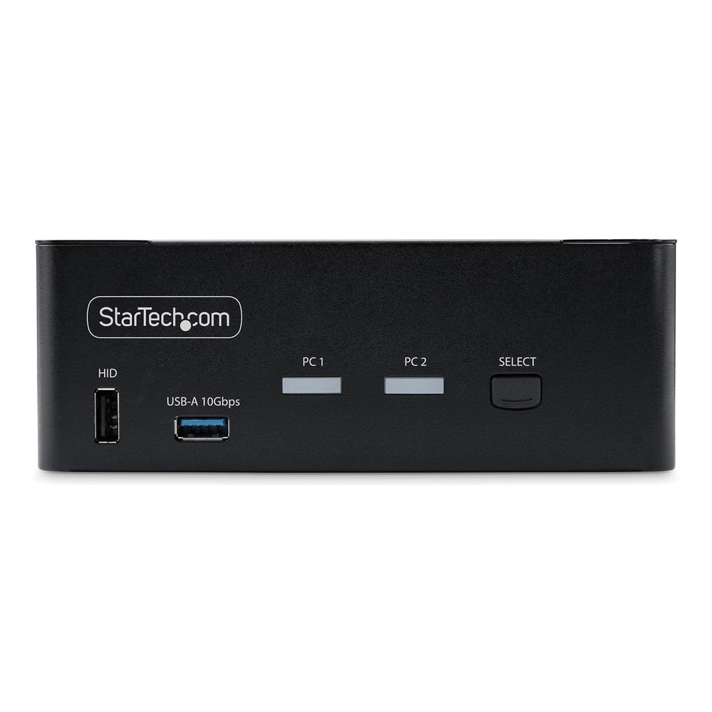 StarTech.com 2-Port Dual-Monitor DisplayPort 1.4 KVM Switch, 8K 60Hz / 4K 144Hz, 2X USB 3.2 10Gbps Ports, TAA Compliant