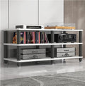 AV Media Stand, Audio Rack Corner Component Cabinet, Open Storage Shelf, Power Amplifier Shelf Equipment, TV Printer Storage Stand, for Home, Office(White,3 Tier 50CM/19.6in)